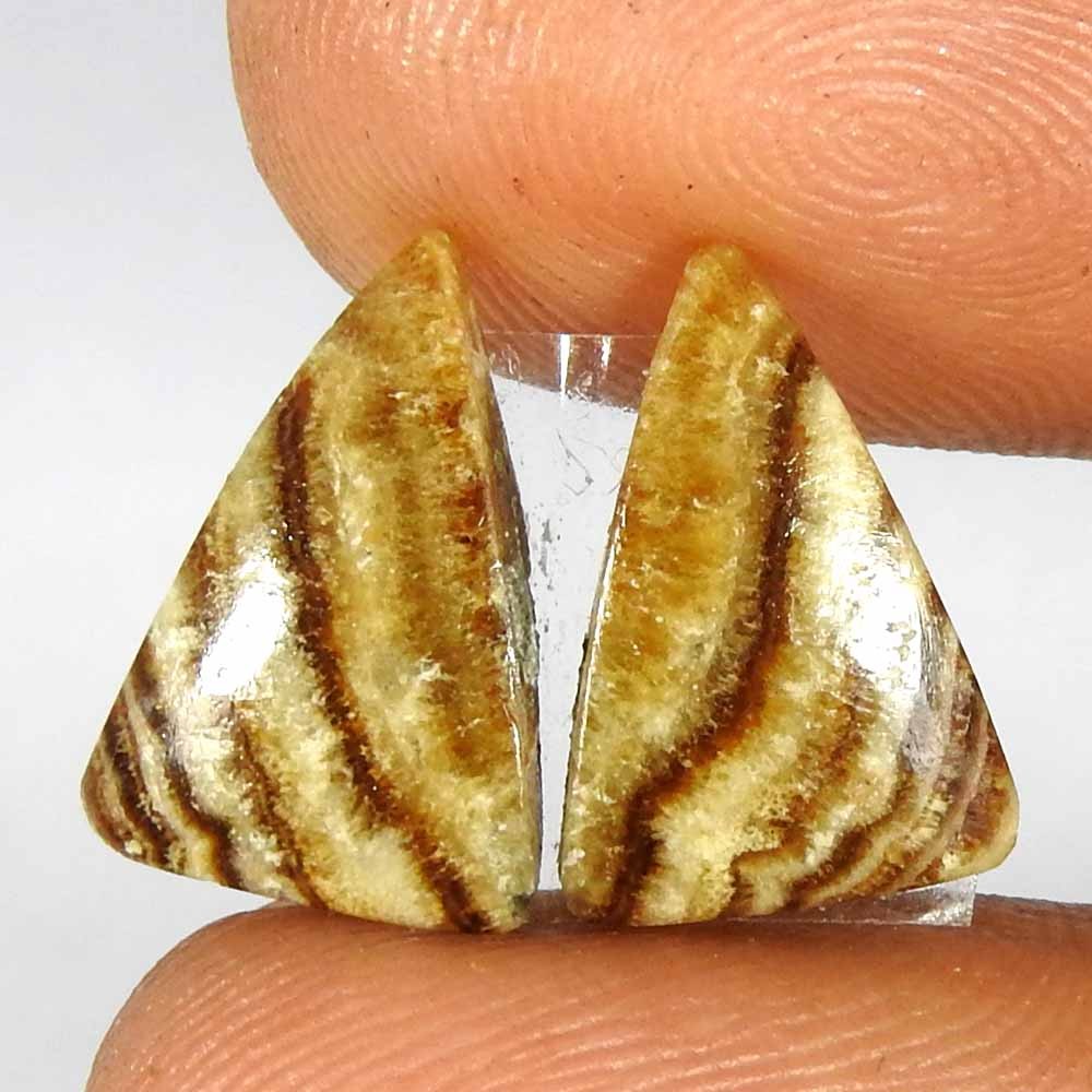 5.65Cts100%Natural Top Aragonite Pear Pair Cabochon Loose Gemstone
