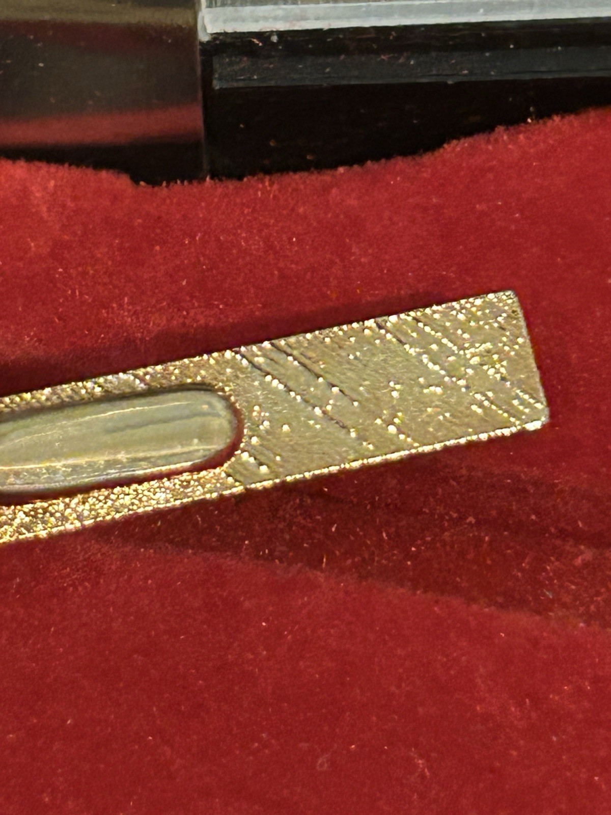 Vintage Two Tone Gold & Silver Color PARIS Tie Bar Clip With Chain