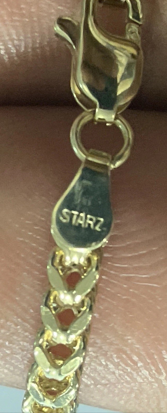10k Franco Real Gold Semi-Solid/Hollow Chain 11grams 26” 3×2.5mm Starz Brand NWT