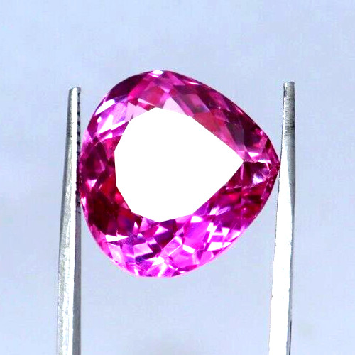 Natural Ceylon Pink Sapphire 19.10 Ct Pear Faceted Cut Certified Loose Gemstone