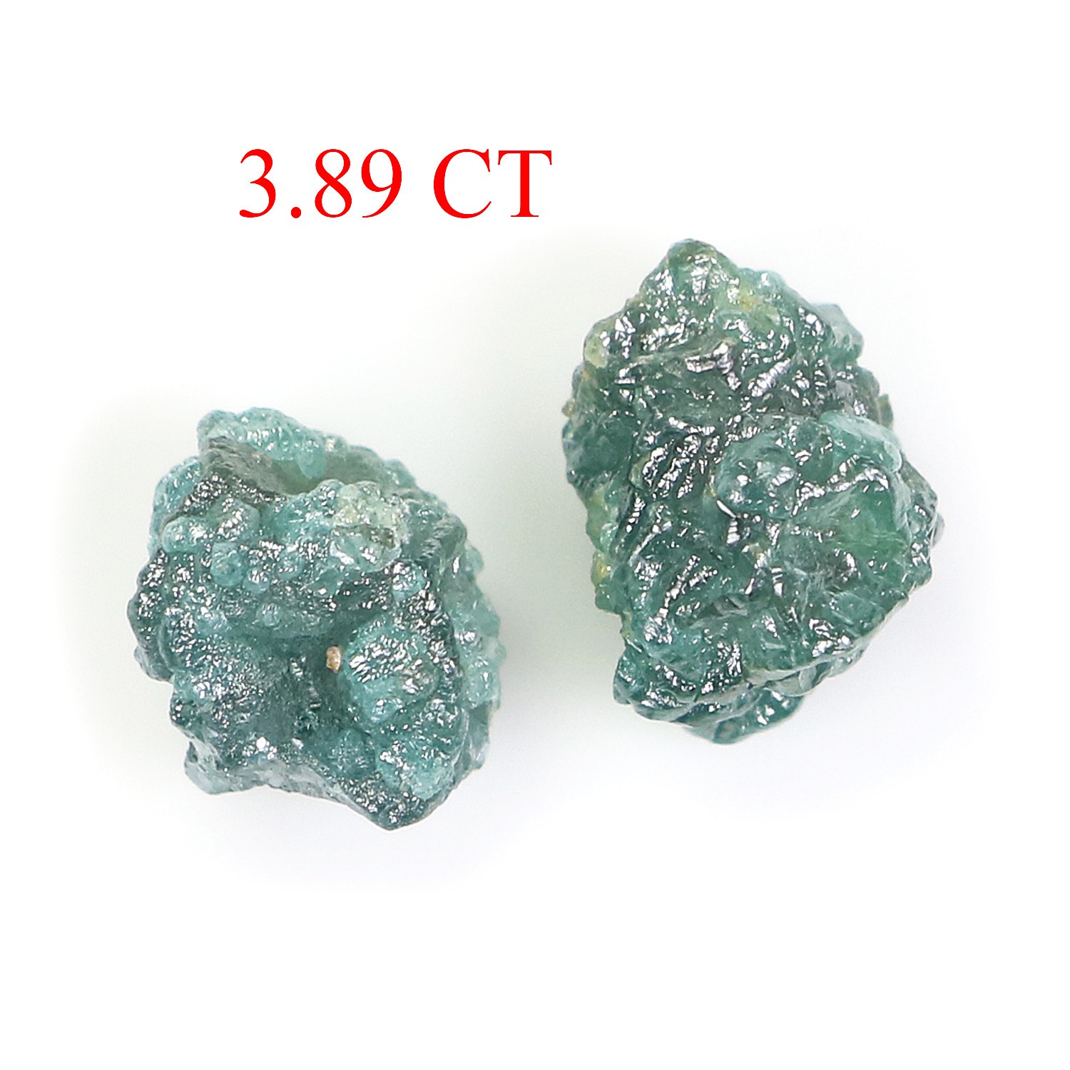 3.89 CT Natural Loose Rough Cut Diamond 6.40 MM Blue Color Rough Diamond NQ677