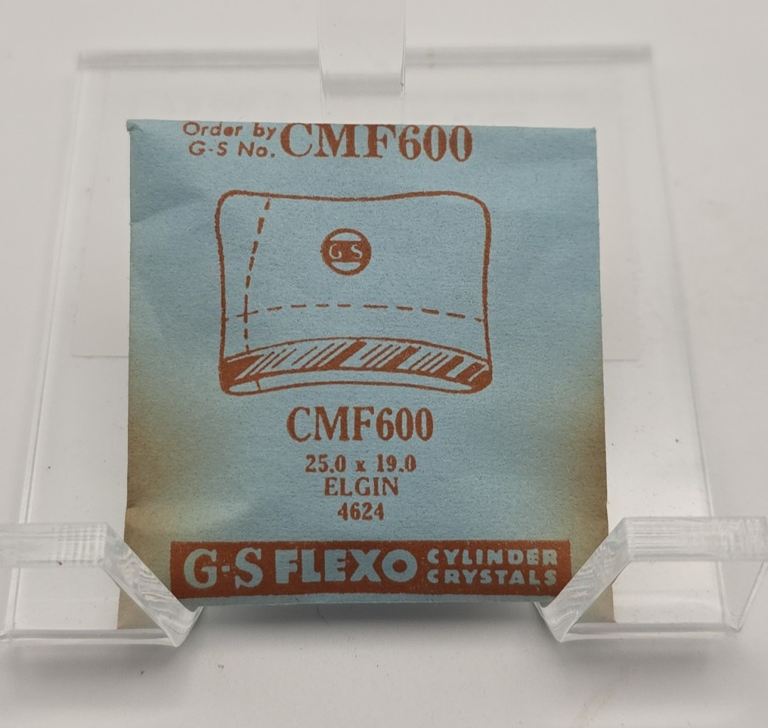 G-S Watch Crystal CMF600 Elgin 4624 25.0X19.0