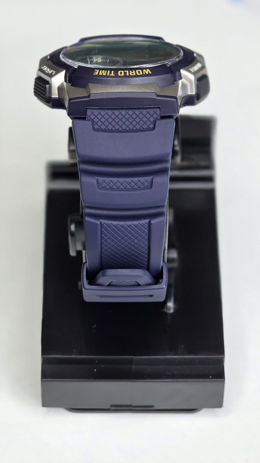 Casio Retro Digital Men’s Watch Blue & Yellow World Time Illuminator Vintage
