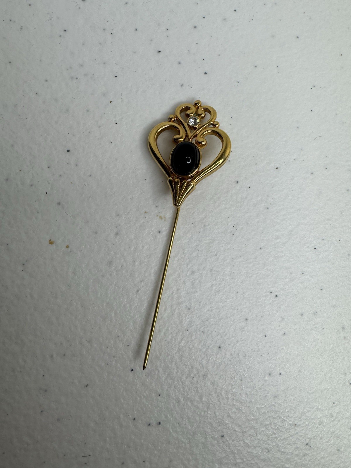 Vintage Black and Gold Elegant Stick Pin Free Shipping