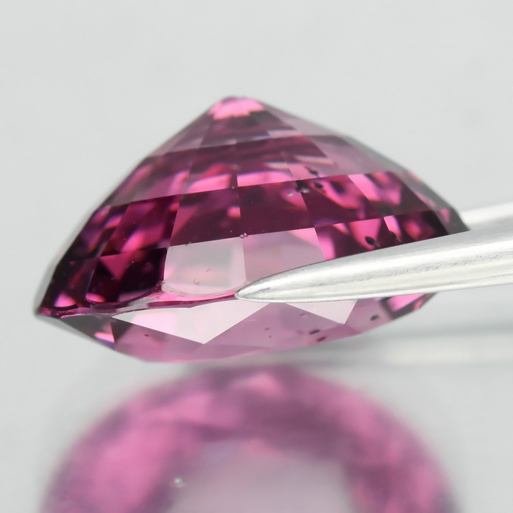 💎 GCI CERTIFIED 10.92ct VS Oval Natural Purplish Pink Malaya Garnet – Premium