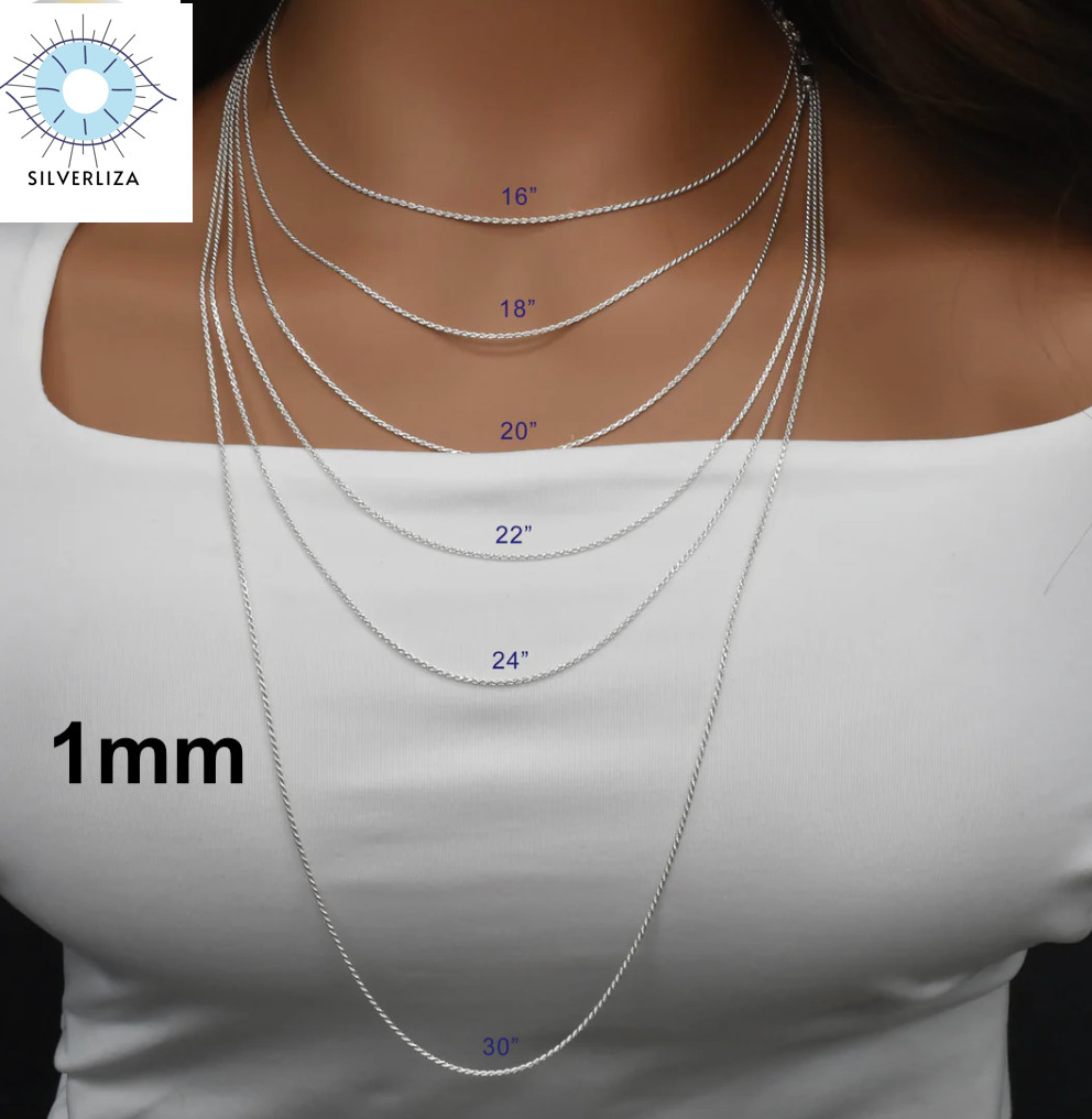 925 Sterling Silver Diamond Cut Rope Chain Necklace .925 Italy All Sizes