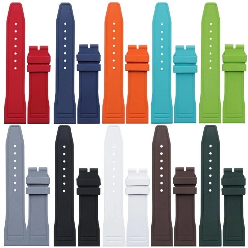 20 21 22 Waterproof FKM Rubber Strap Band Fits IWC Big Pilot Portofino TOP GUN