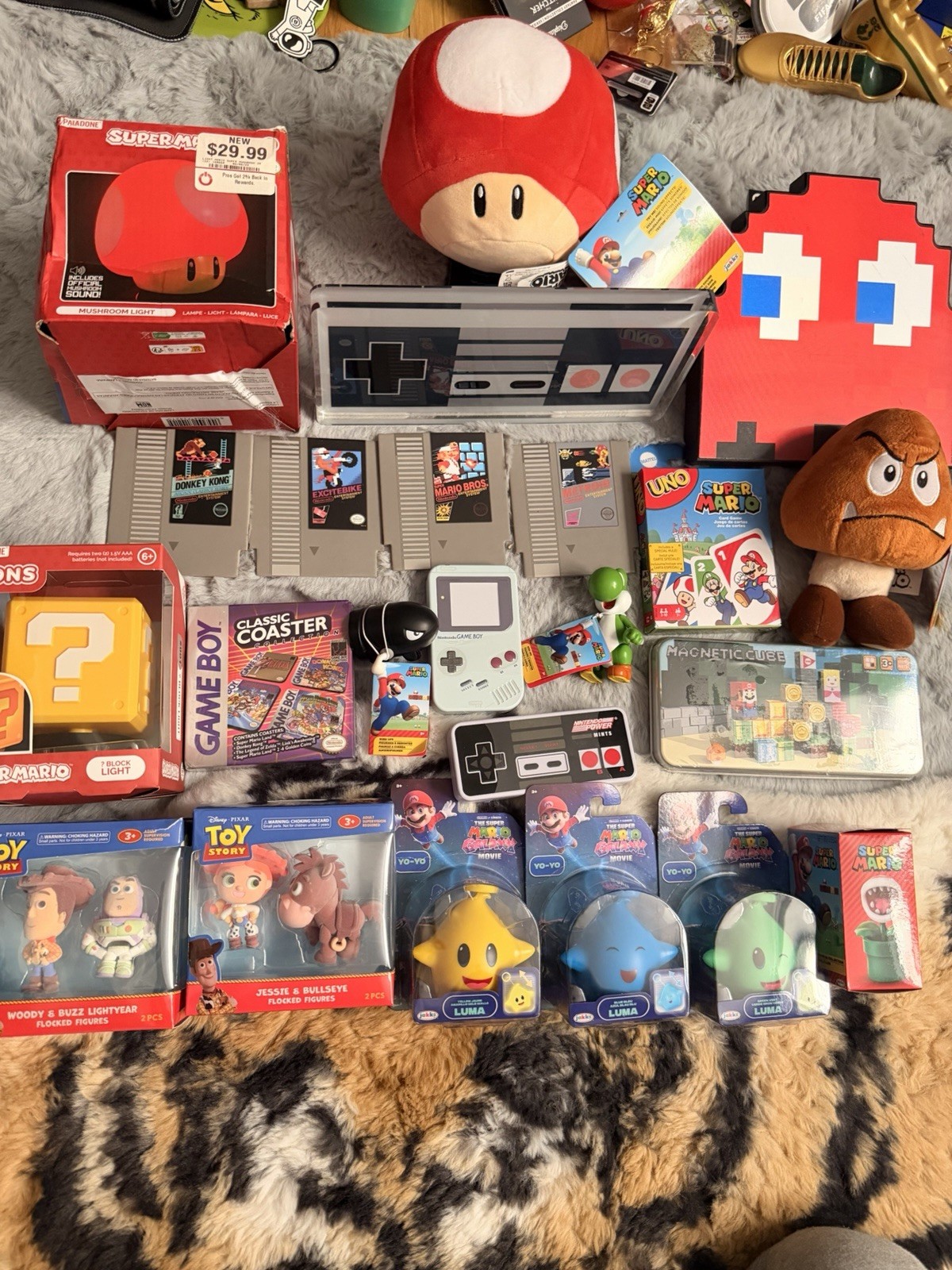 Mario 80s Nintendo Video Game, Coaster, Plush,NES, Gameboy, toy Story, Lot Of 24