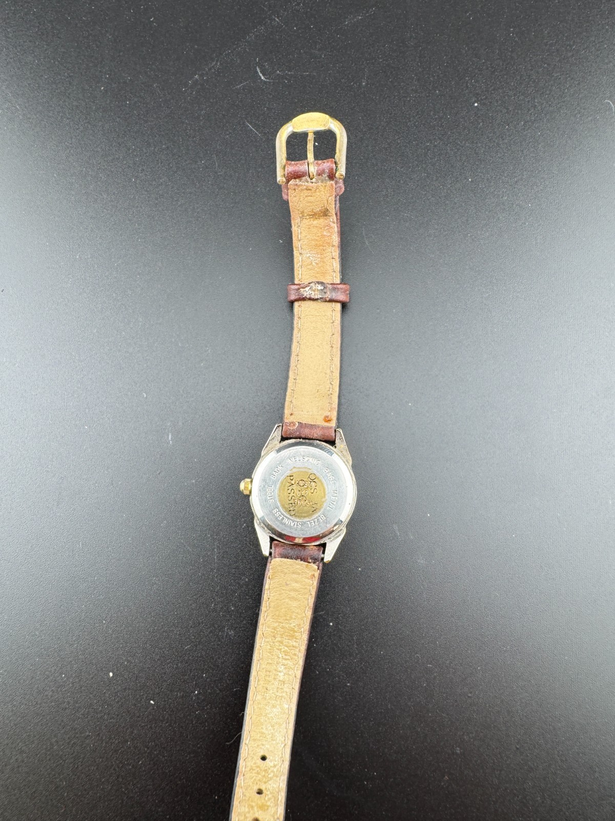 Vintage LA Express Quartz Moon Phase Blue Dial Watch