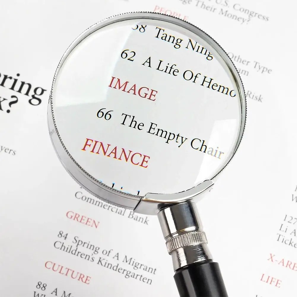 10X Magnifying Glass 10X Handheld Reading Magnifier – 50MM Large Magnifying