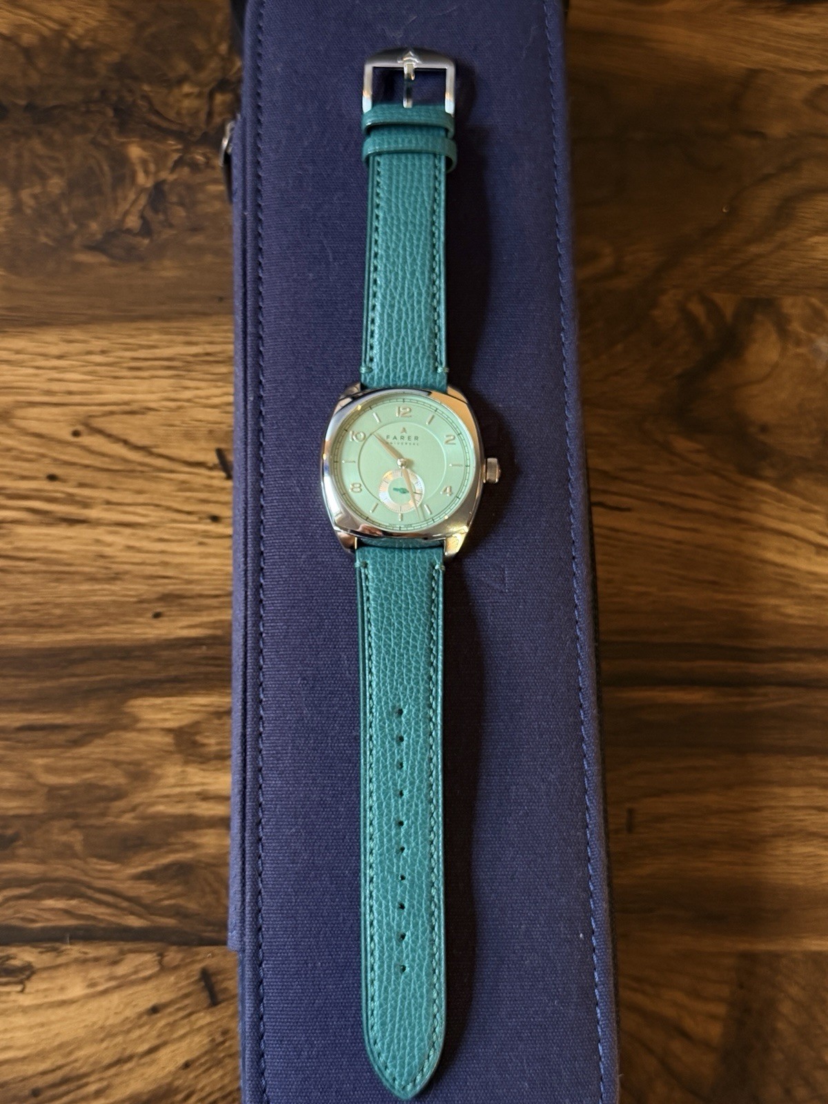 Farer Green Mansfield Manual Wind Watch SW216-1 Full Set Box and Papers