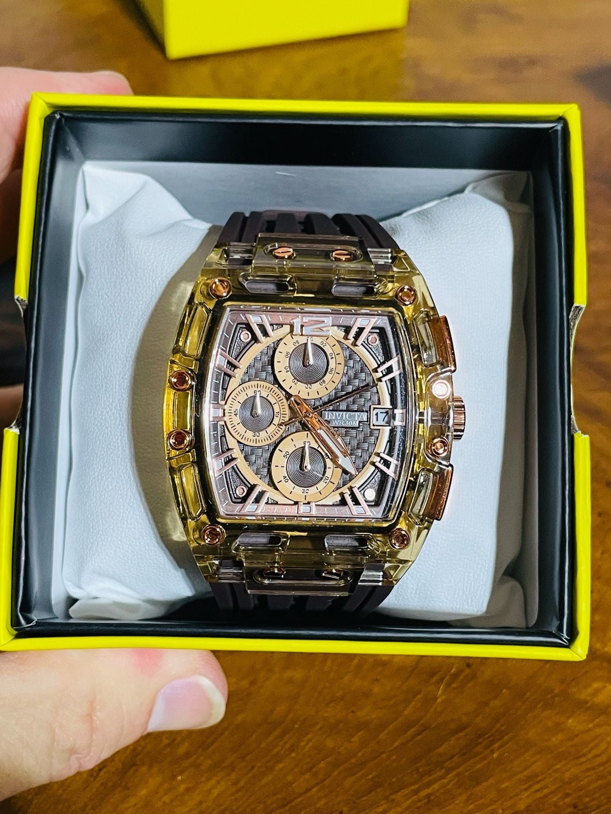 Invicta S1 Rally Chronograph Watch with Brown Carbon Fiber Dial 70143