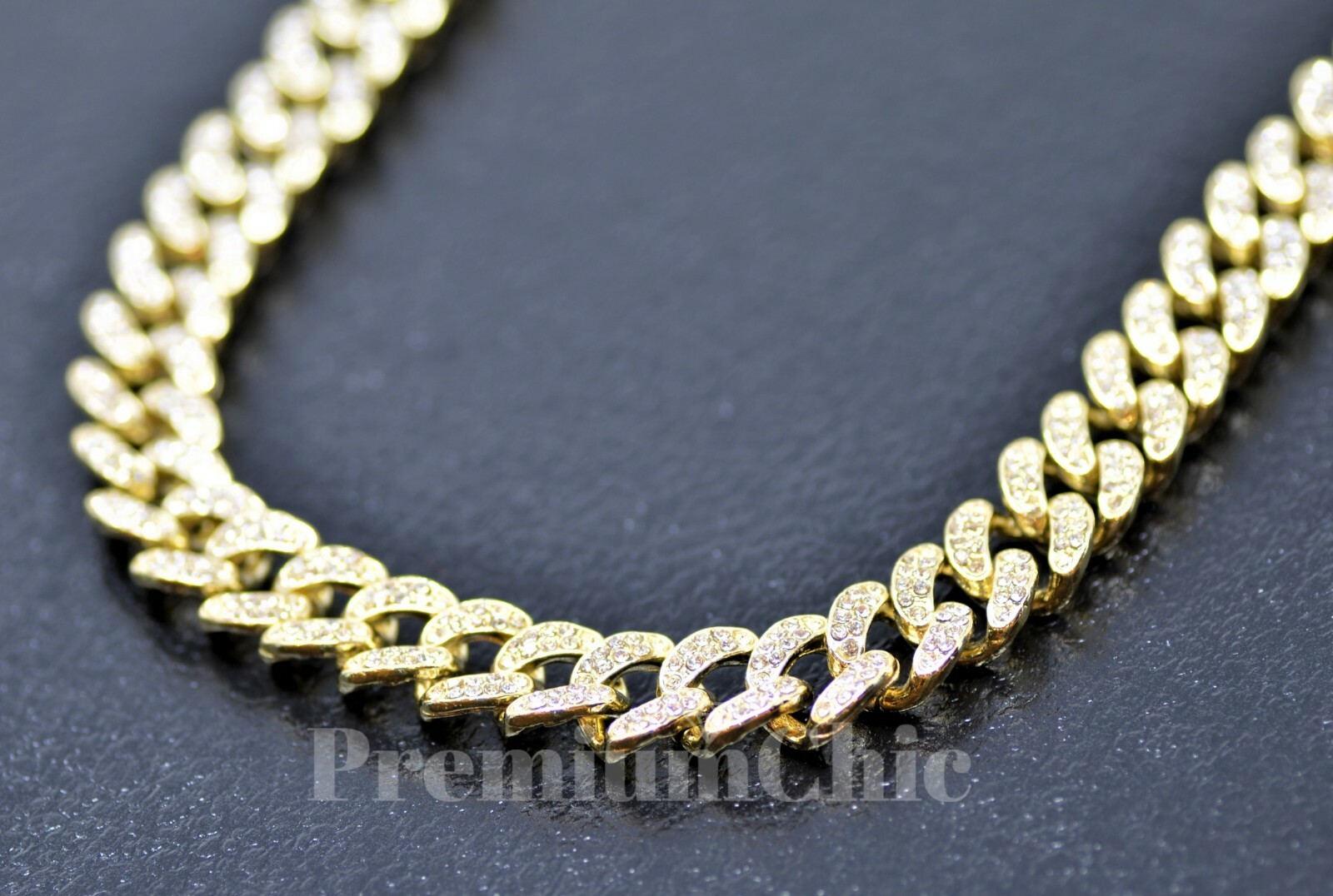 COMBO, 5MM Tennis Chain & 14MM Miami Cuban Choker HipHop Mens Plated CZ Necklace