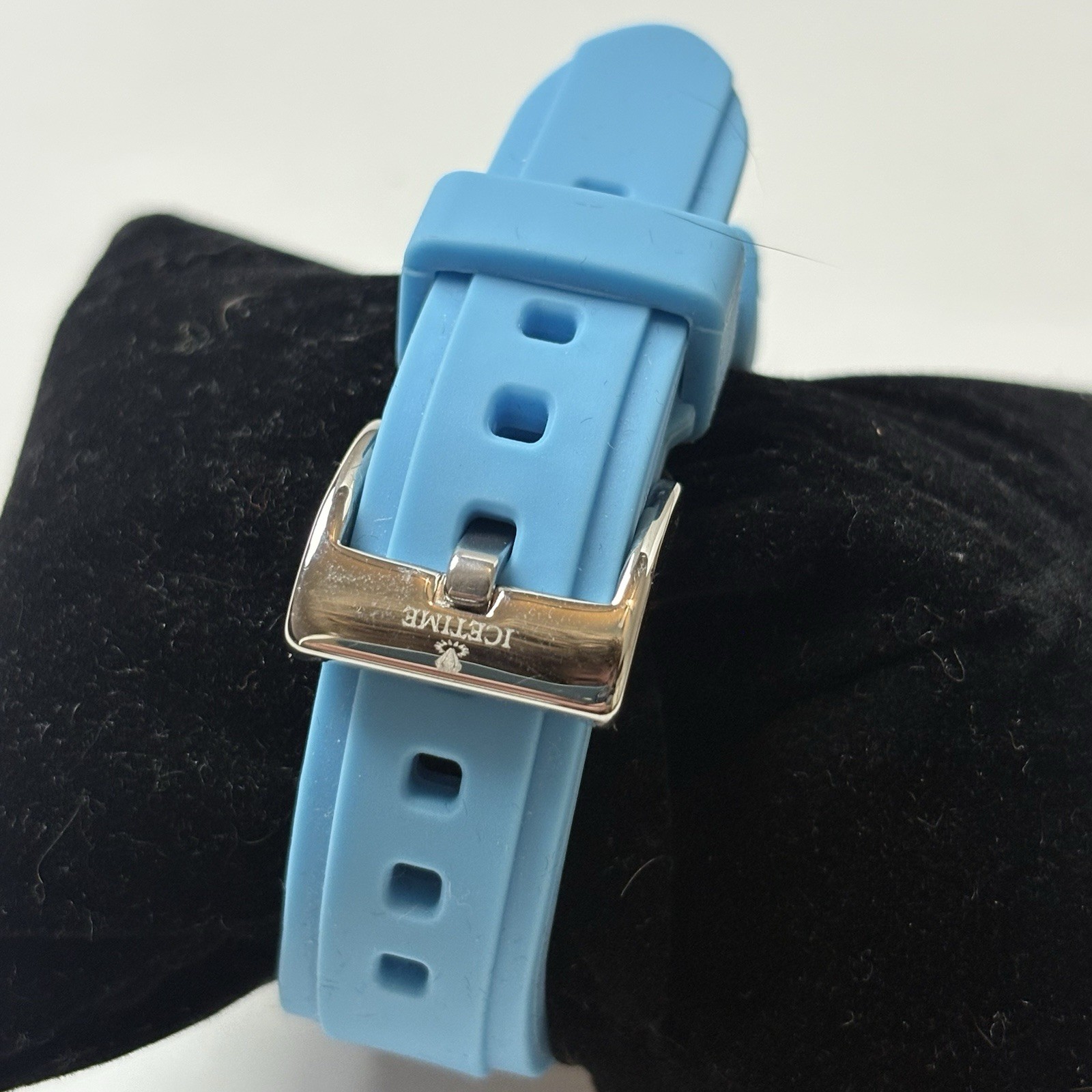 IceTime 33mm Blue Dial Steel Ladies Luxury Watch 0.10ct Diamonds IT25