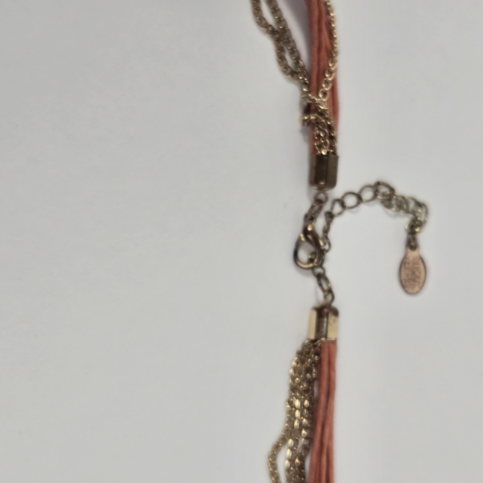 Bijoux Terner Red Enamel Gold Tone Medallion Multi Strand Statement Necklace