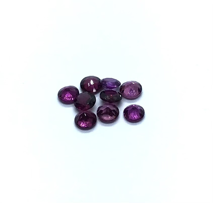 Pink Rodholite Garnet Round Cut Faceted Natural Loose Gemstone Making Jewelry