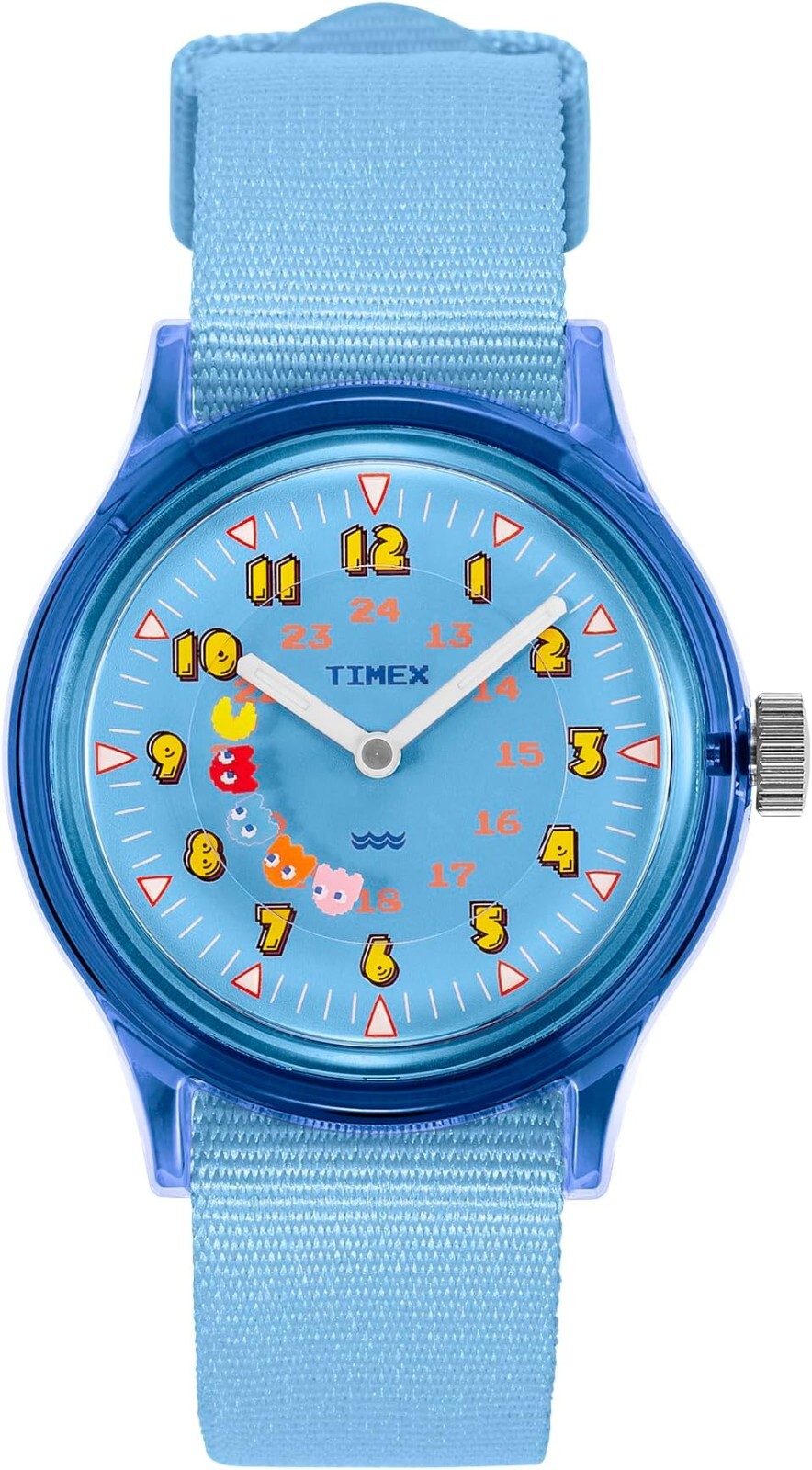 Timex Pac-Man Collaboration Camper TW2V94000 Quartz 30mm Wrist Watch Light Blue