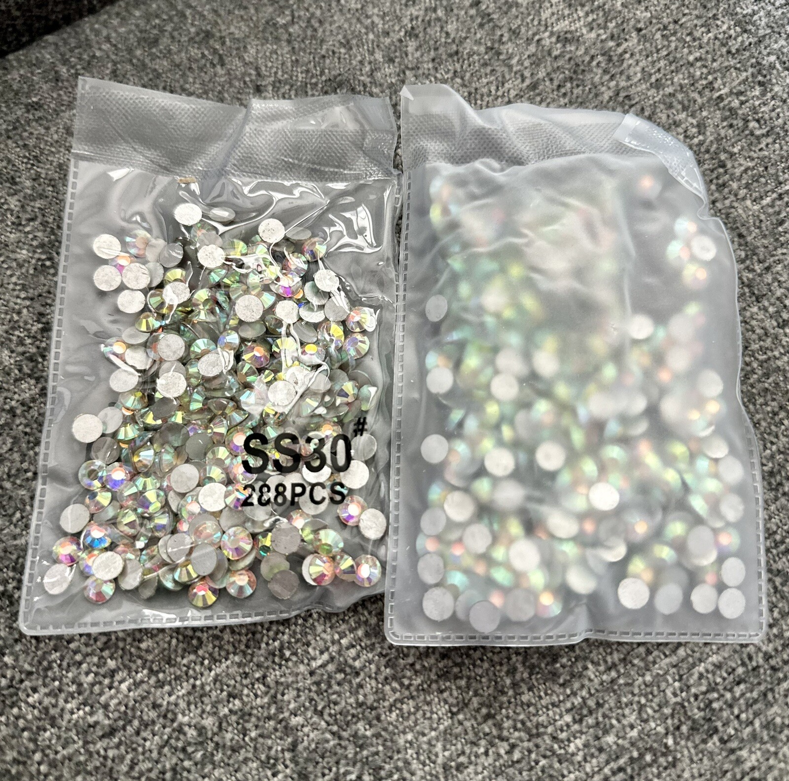 Glass Crystal Rhinestones Flatback madewith Swarovski 30ss AB 2 Gross