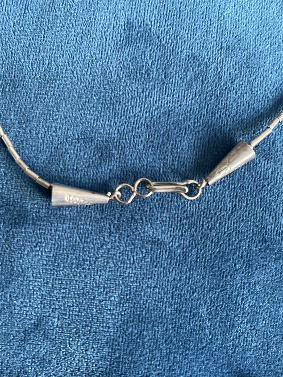 Vintage Sterling Silver Animal Fetish Bead Liquid Heavy Necklace and Earrings