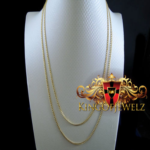 NEW MENS LADIES 10K YELLOW GOLD CUBAN CURB LINK CHAIN NECKLACE 2 MM 16~24 INCH