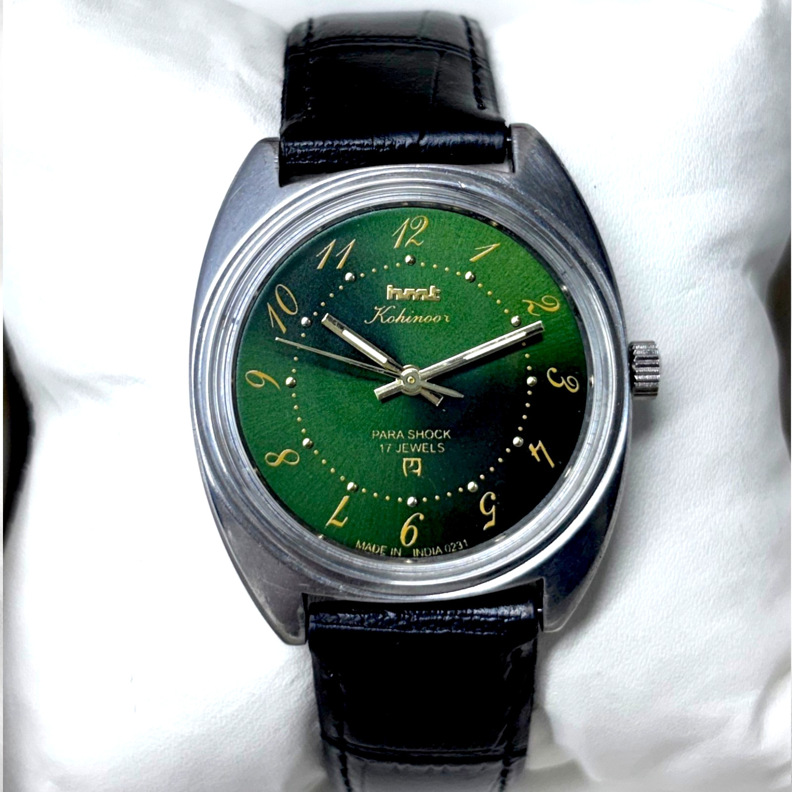 Vintage HMT Kohinoor Green 17 Jewels Mechanical Hand Winding Men’s Wrist Watch