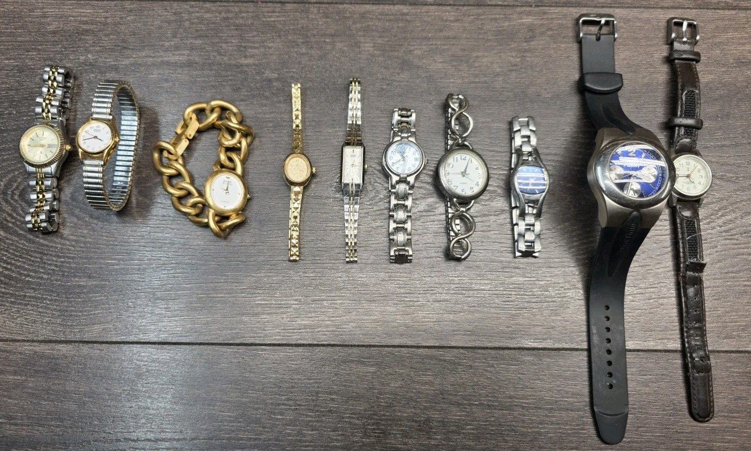 Lot Of 10 Womens Untested Citizen Seiko Klein Watch Gold Stainless Steel Brass