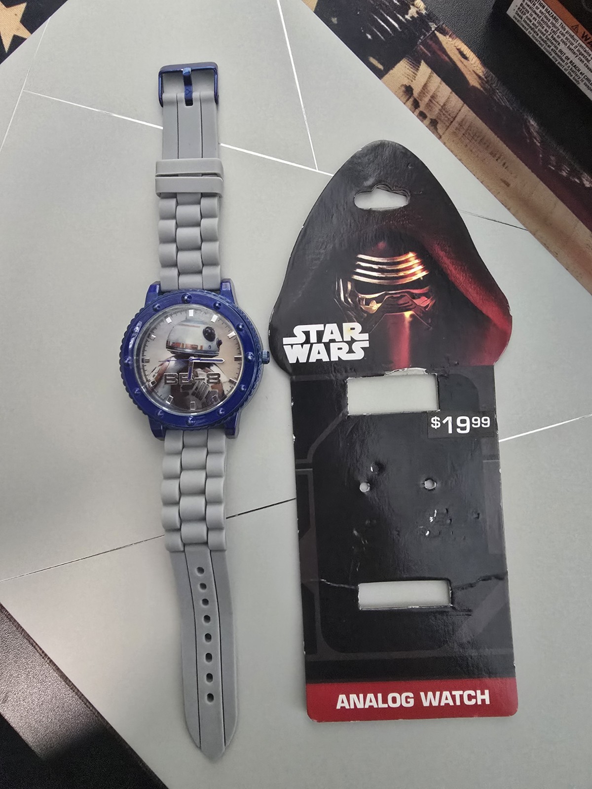 Accutime Star Wars BB-8 Kids Quartz Analog 38mm Blue/Gray Silicone Strap w/ Box
