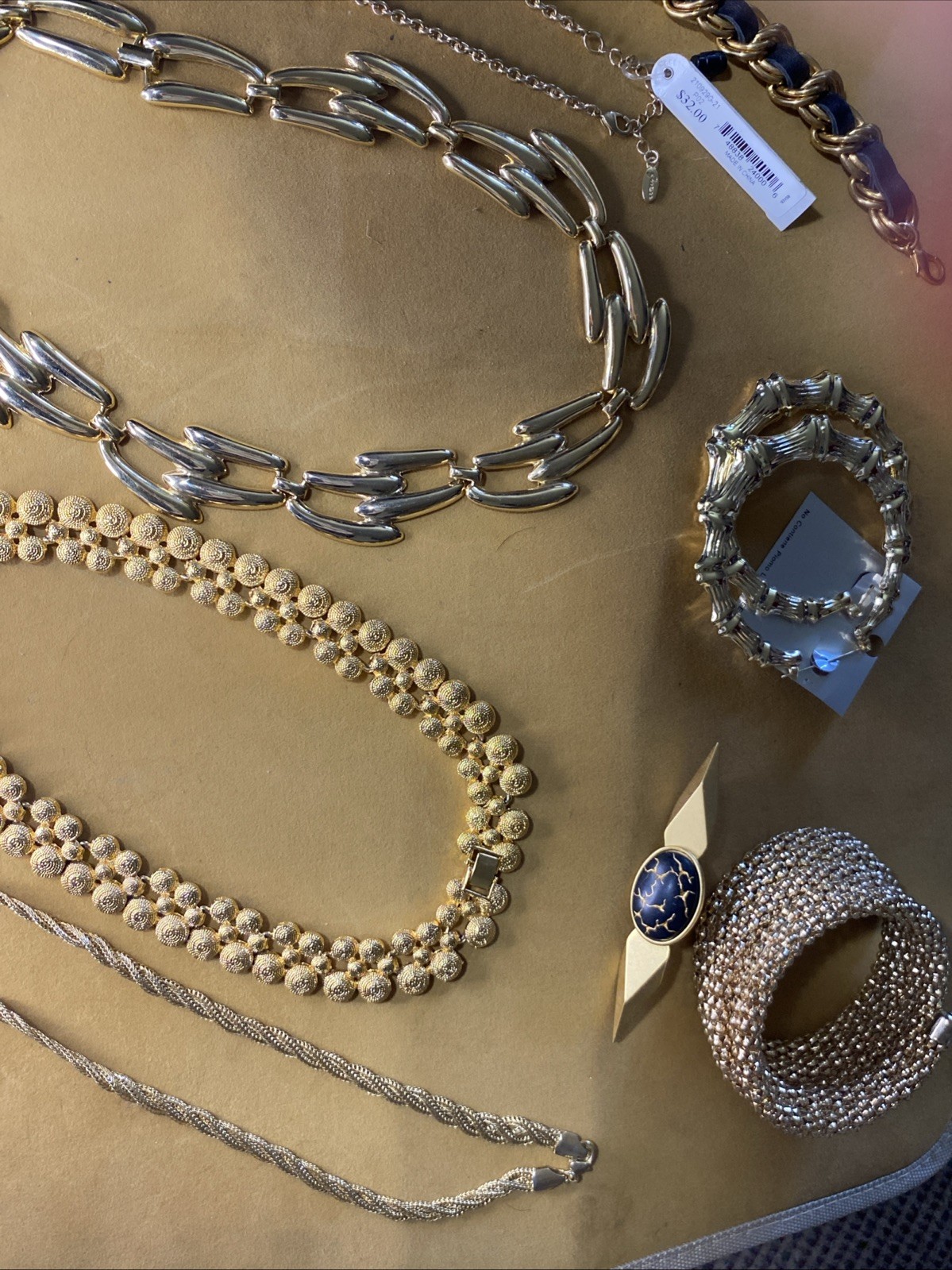 Gold tone Vintage Goth,biker,club, Or Statement Jewelry Lot Zara+ More