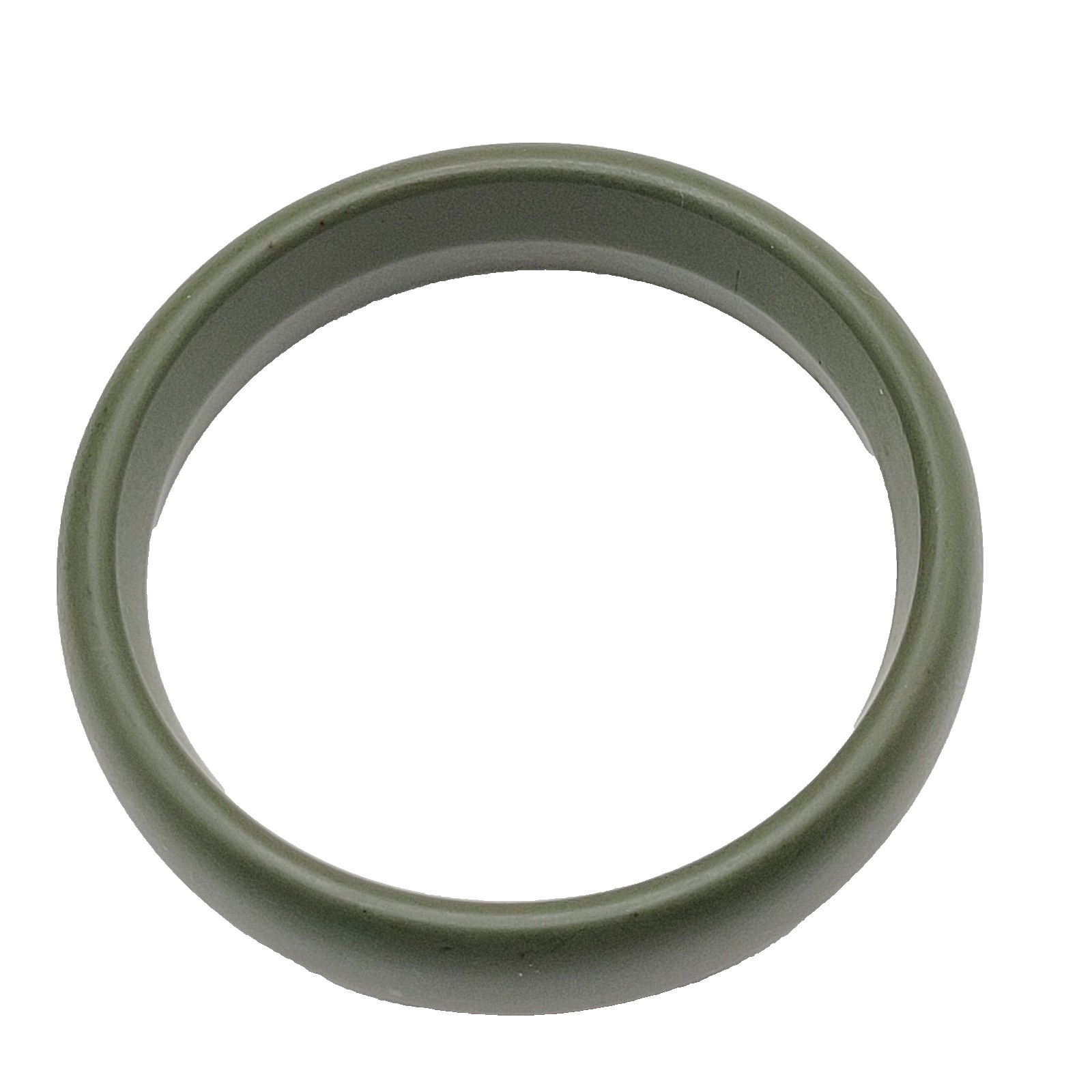 Olive Moss Army Green Color Smooth Matte Resin Fall Color Bangle Bracelet 8 Inch