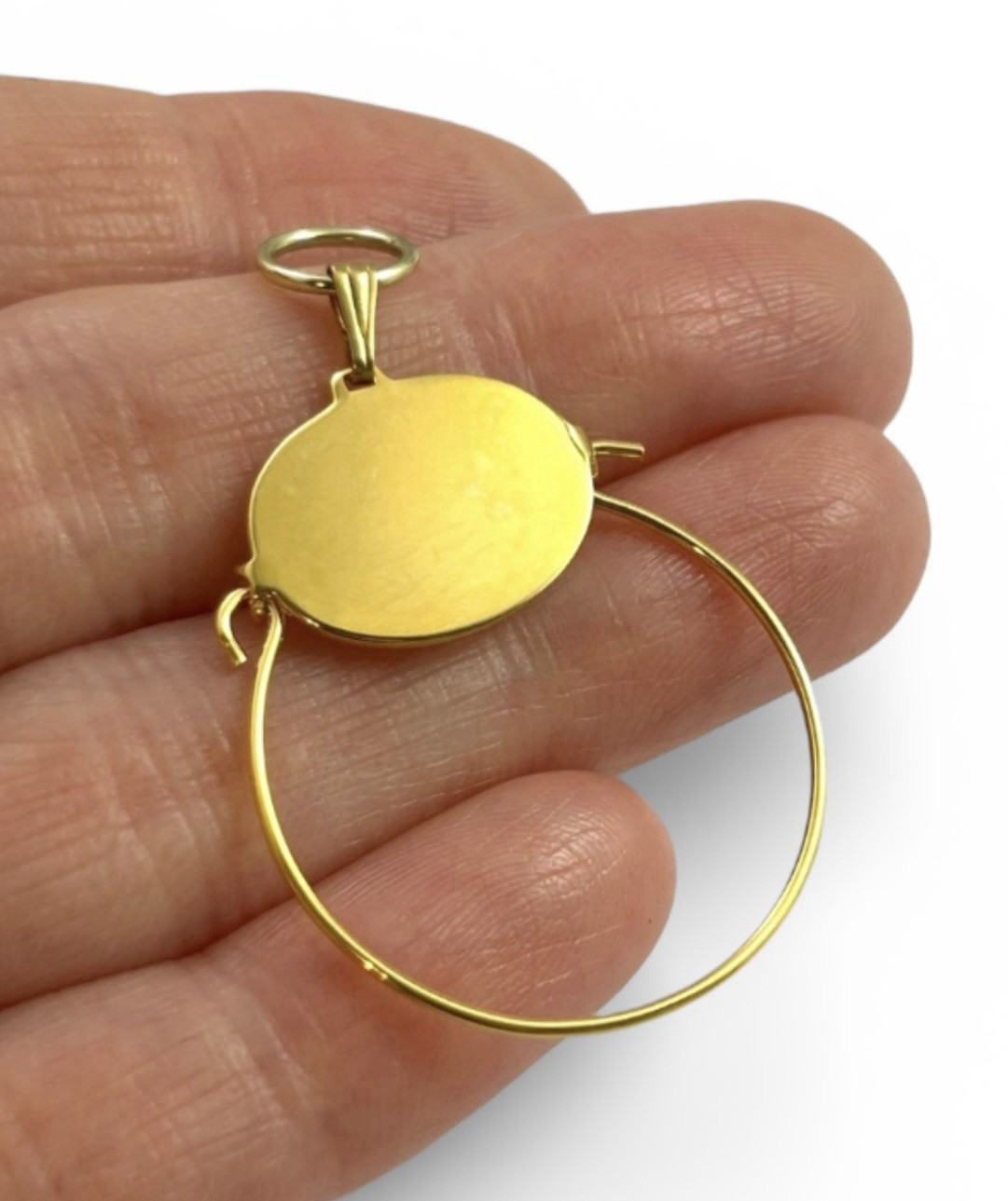 Vintage Charm Holder Pendant Vintage Jewelry Gold Plated Metal
