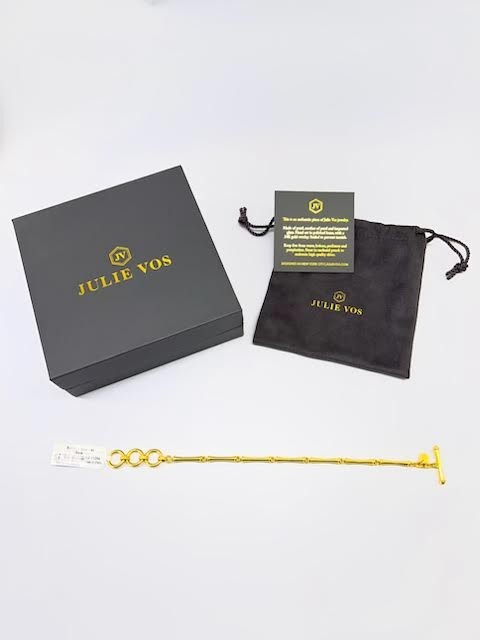 julie vos Bamboo Bracelet Modern yet classic golden bracelet