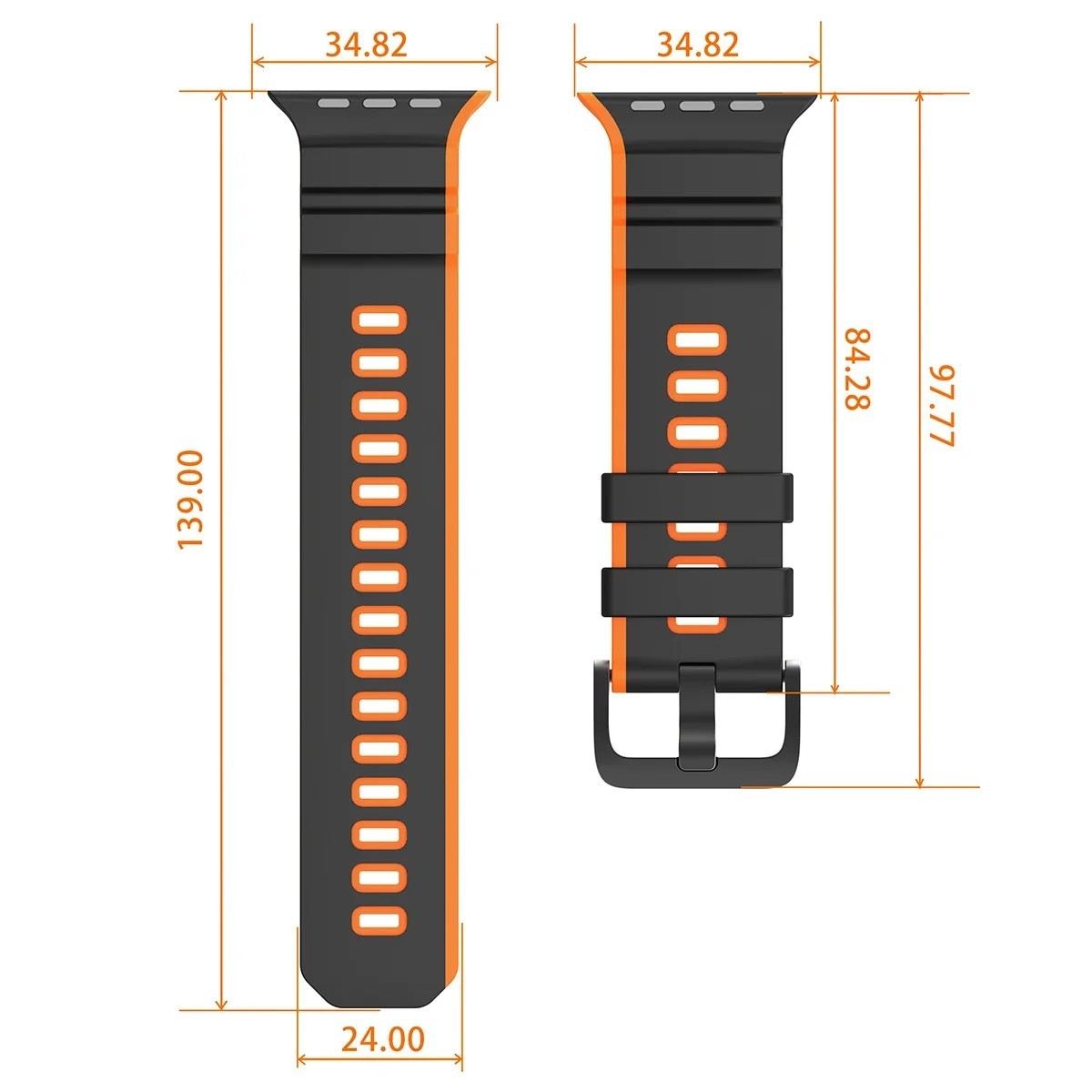 For Apple Watch Series Ultra 2 11 10 9 8 7 iWatch 49mm Silicone Sport Band Strap