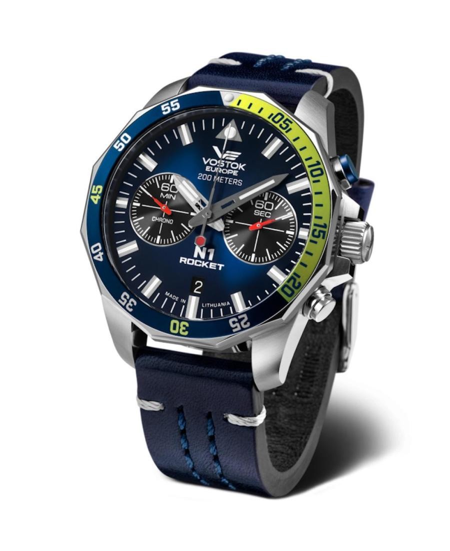 VOSTOK EUROPE Men Analog Quartz Casual Watch Classic Dress Blue Dial Waterproof