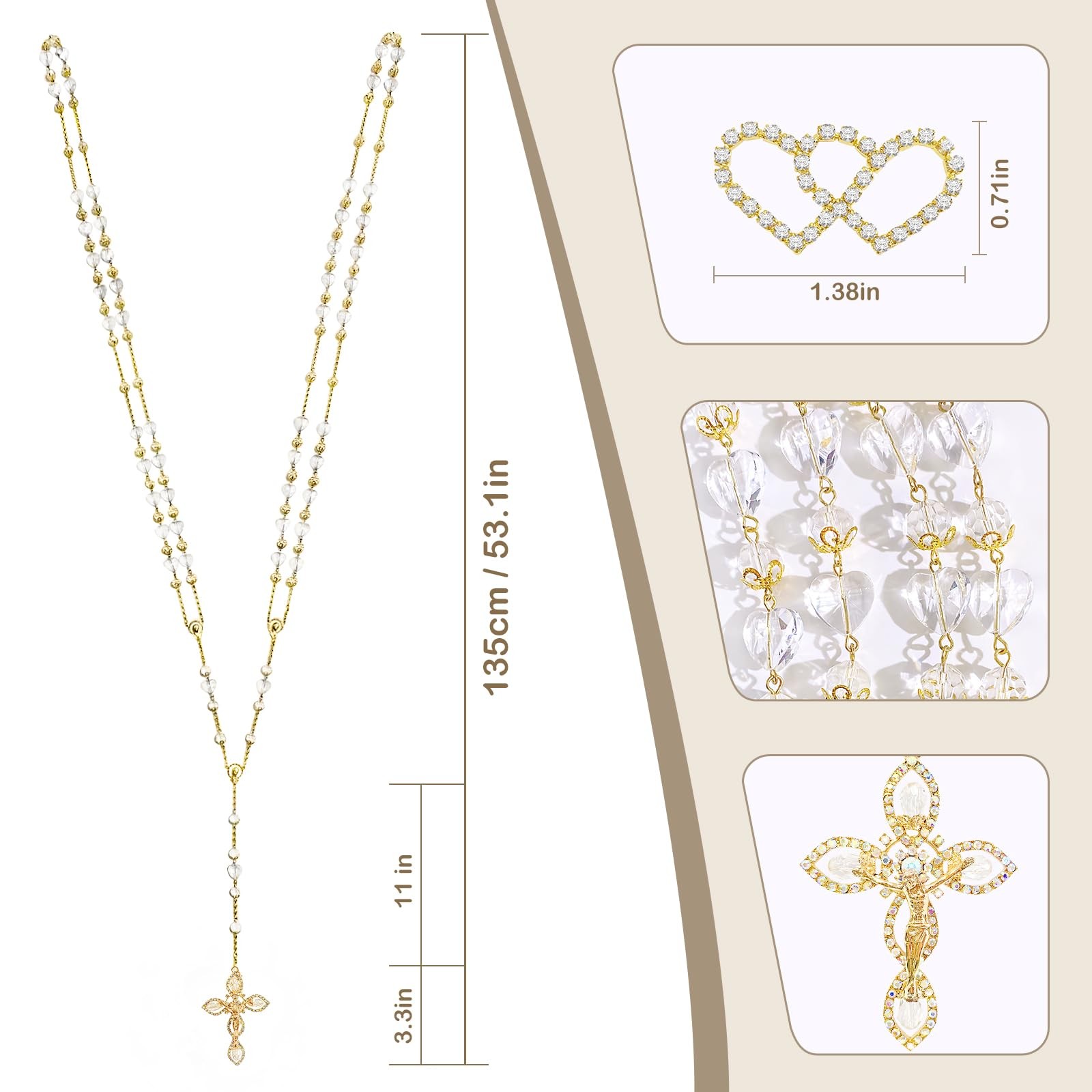 Heart Box Crystal Rosary Wedding Lasso Lazo Para Boda Catolica Los Novios
