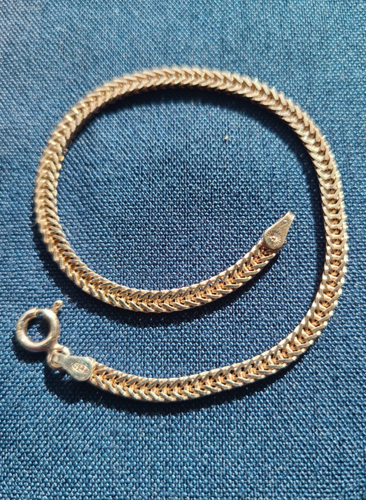 Vintage Sterling Silver 925 ITALY Mesh Foxtail Chain Bracelet 7″, 3.87 grams