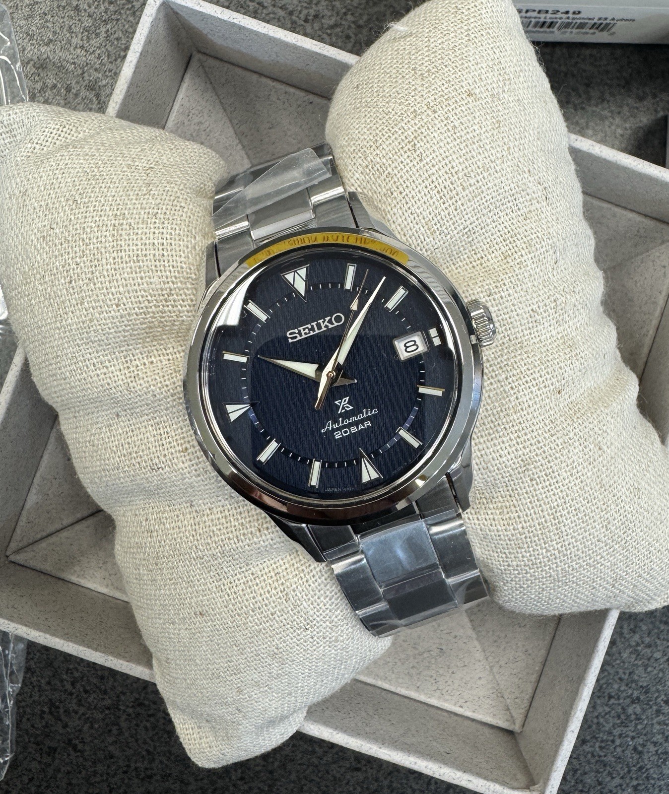 Seiko Prospex Alpinist Automatic Blue Dial Steel Bracelet Watch SPB249 Japan New