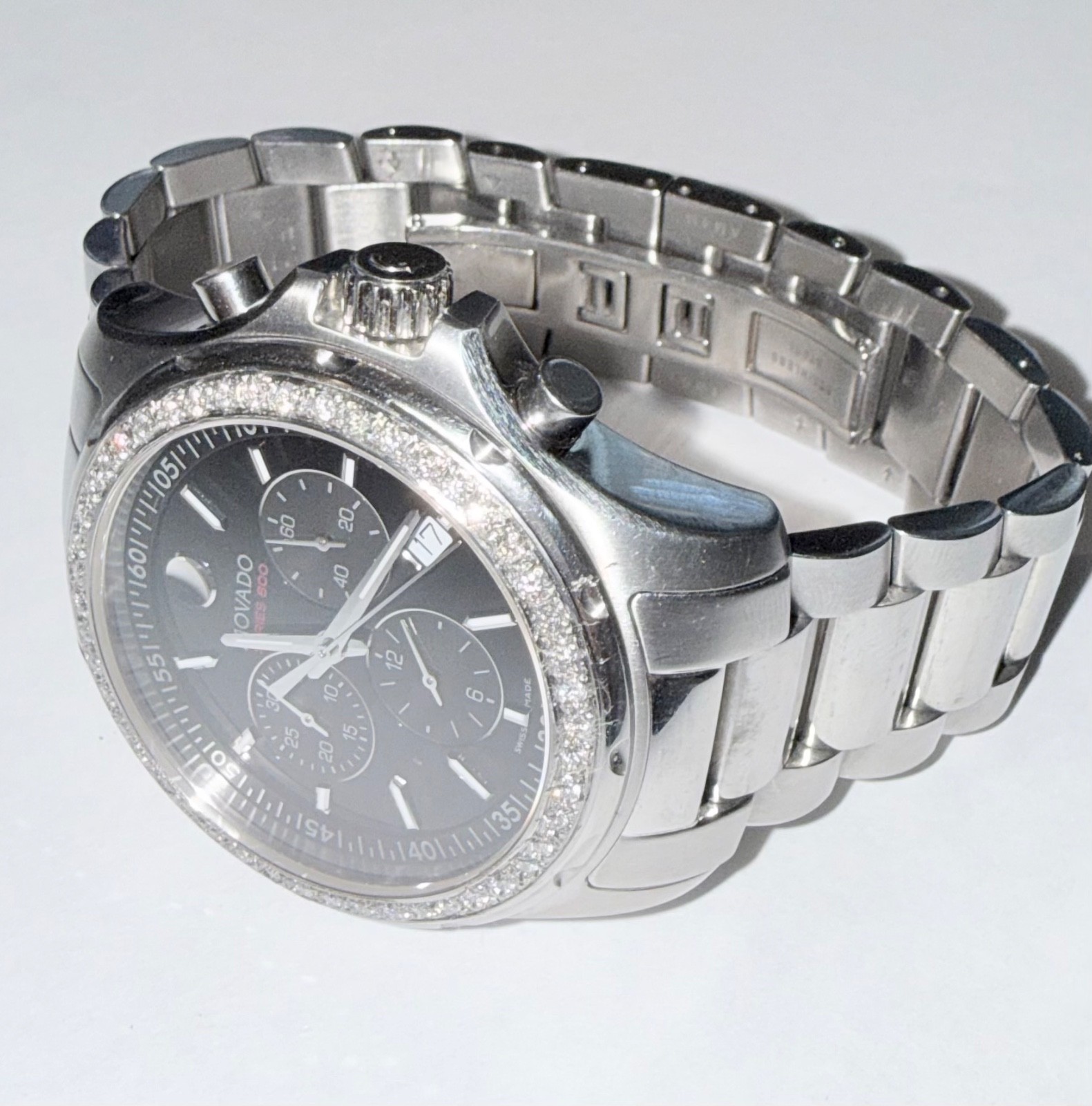 Authentic Movado Men’s Series 800 Chronograph Lab Grown Diamond Watch