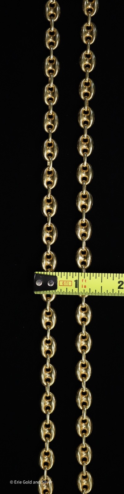 9.2mm Puffed Gucci Link 24″ 18K Yellow Gold Chain 47.80 Grams – HEAVY!