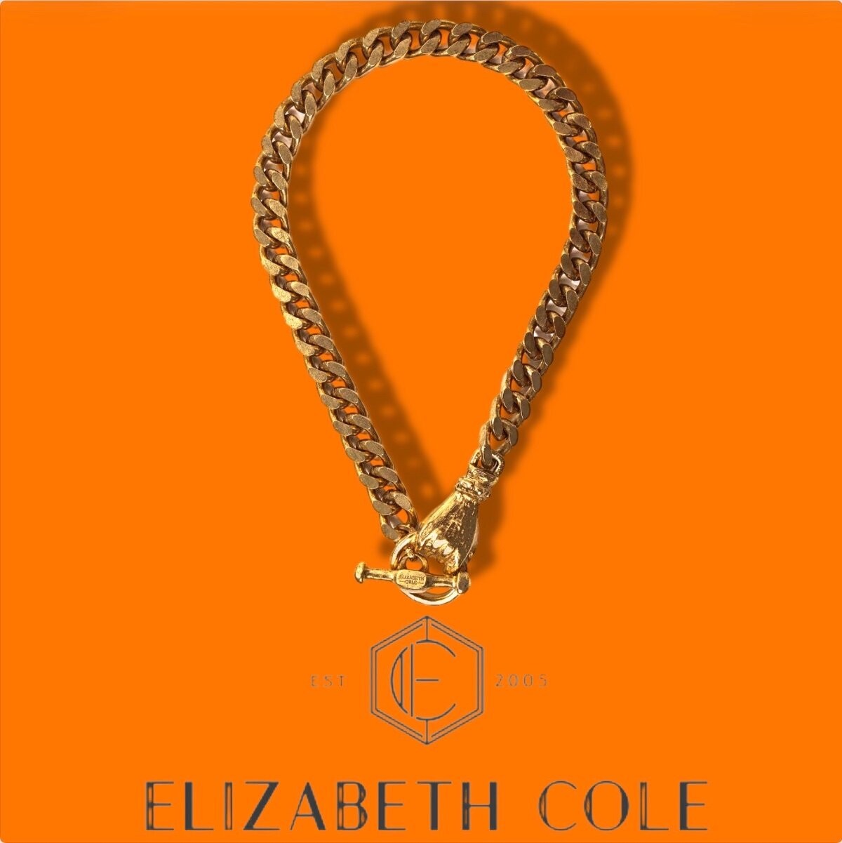 Elizabeth Cole Jewelry Oakley Necklace 24K Gold Plated