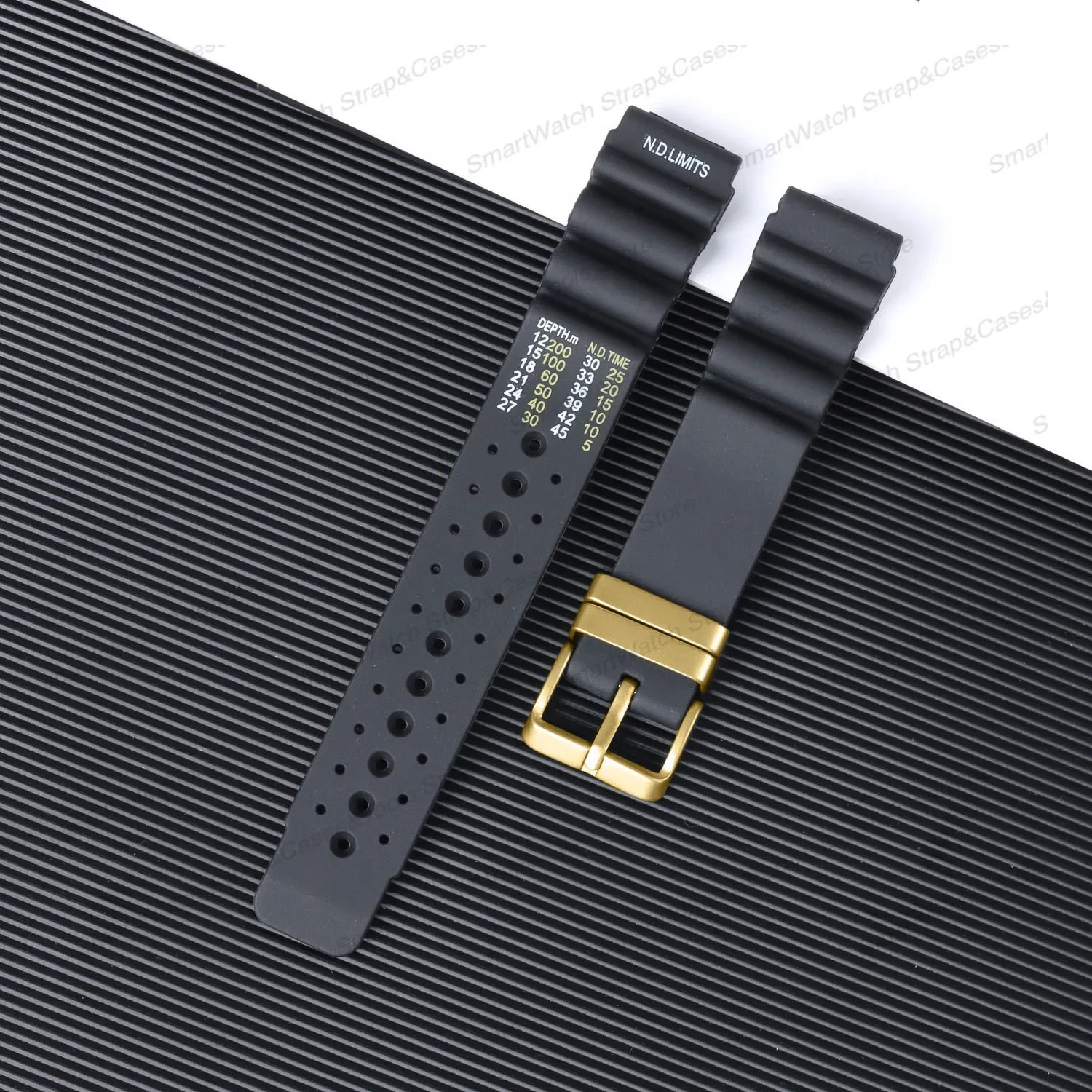 20mm 22mm 24mm Diver Silicone Watch Band Sport Strap for Seiko Casio
