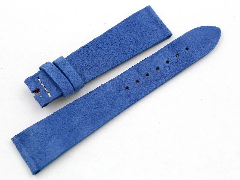Watch Band Leather Suede Blue Jeans 20/16mm Handmade Accessories Watch New
