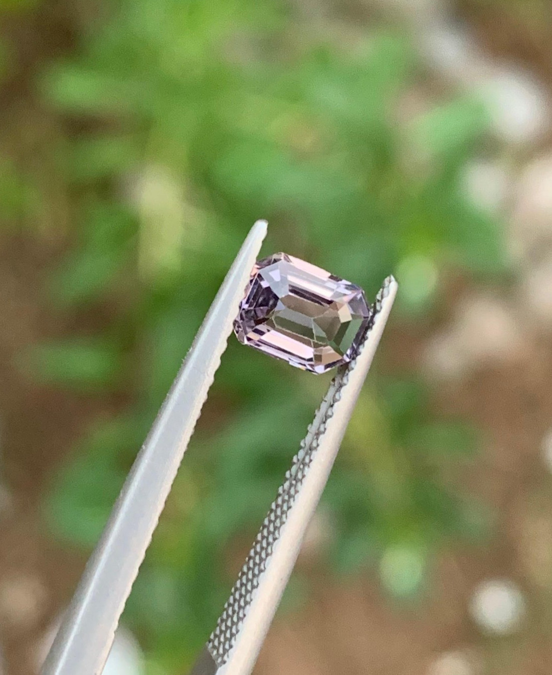 Natural Burma Spinel – 0.870ct Lavander Color – 7mm Emerald Cut – Loose Gemstone