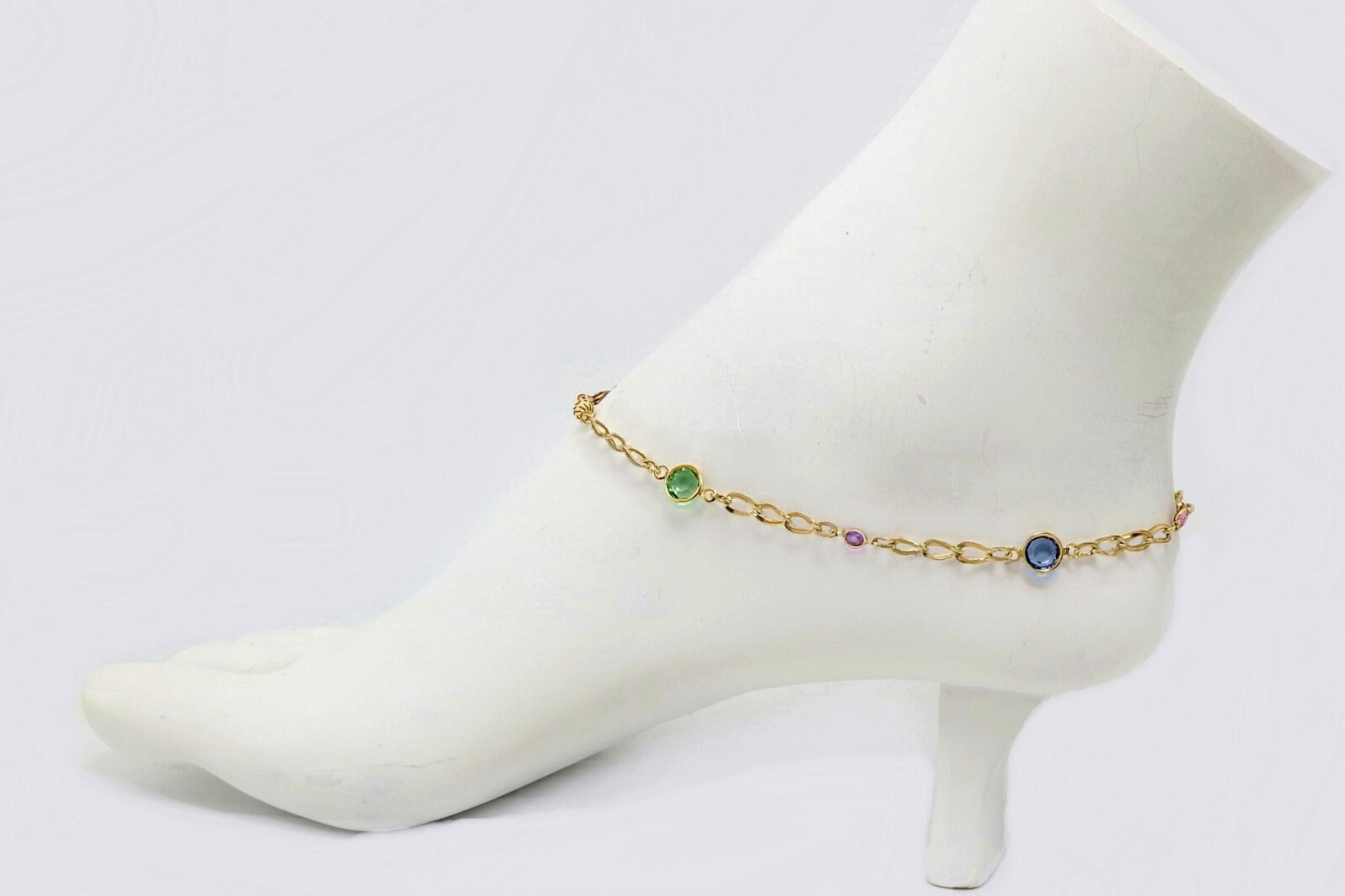 Elegant 1/20 14K Gold Filled Anklets with Austrian Crystals | Gift Box Included
