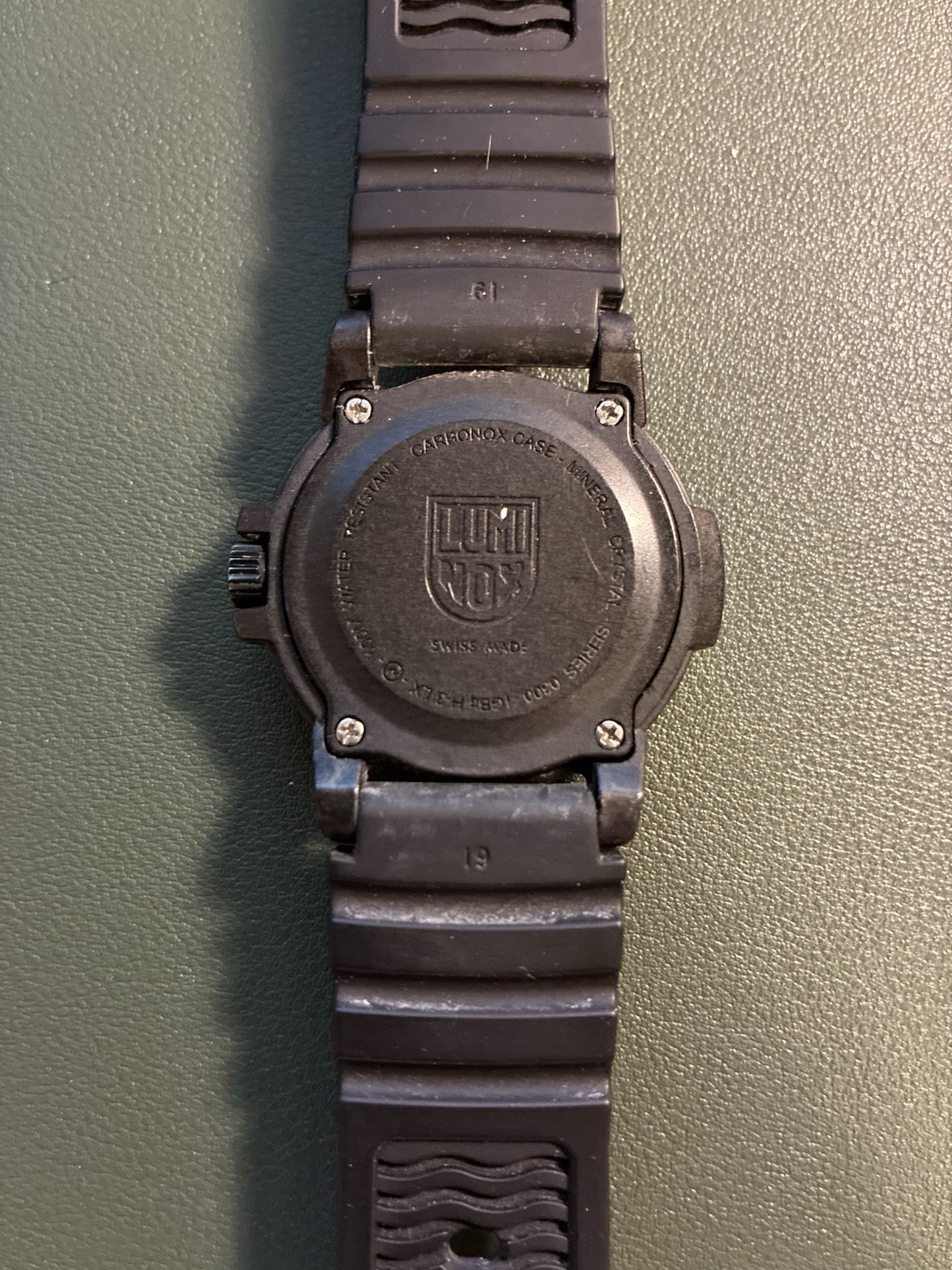 Luminox XS.0301.BO.L Men’s Leatherback SEA Turtle Blackout Watch, Black
