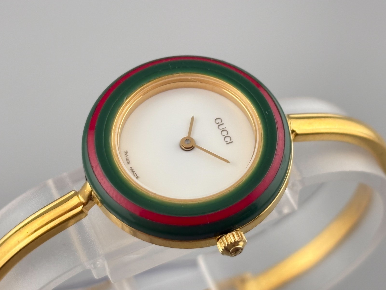 [Excellent] Gucci Change Bezel 11/12.2 Watch 12 Colors Box White Gold