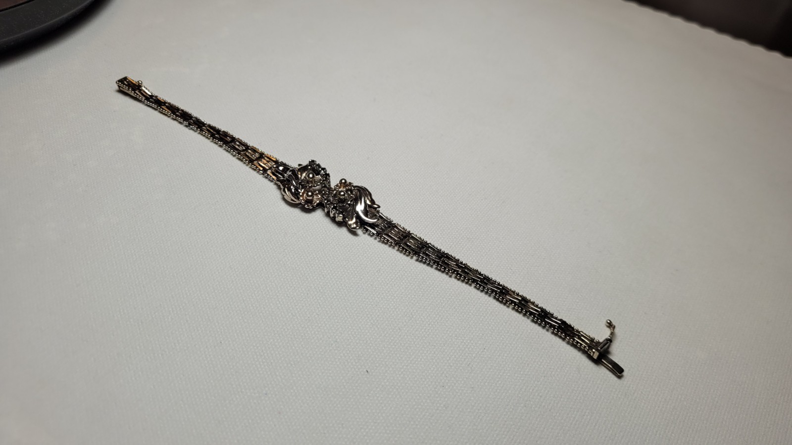 Vintage Sterling 925 ITALY MILOR Tri-Color 7.5″ Riccio Chain Bracelet 20.79gr