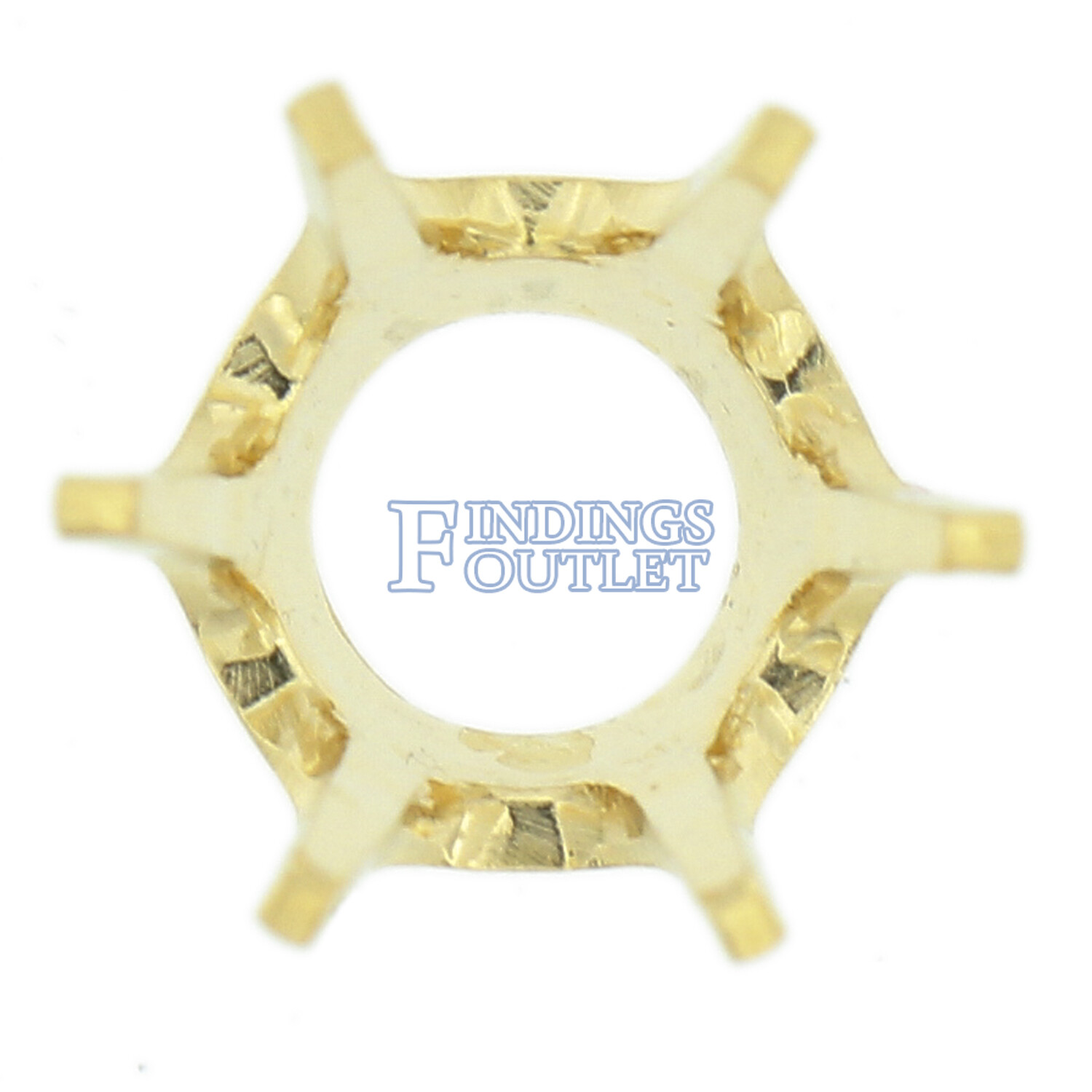 14K Yellow Gold Round V34 Low Base Head Setting Mounting 6 Prong 0.02ct – 4.00ct