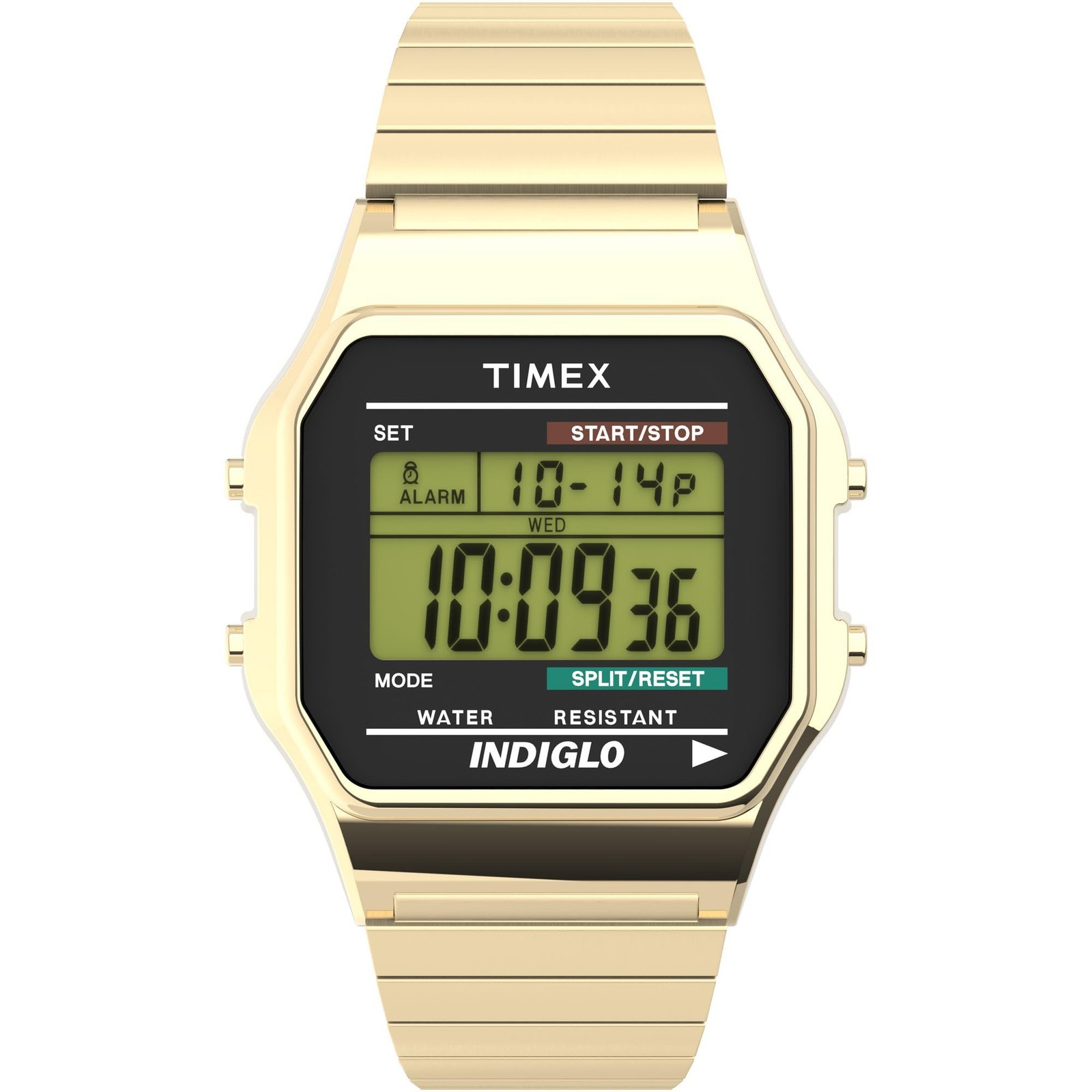 Timex Men’s Classic Digital 34mm Gold-Tone Quartz Watch – T78677 NEW