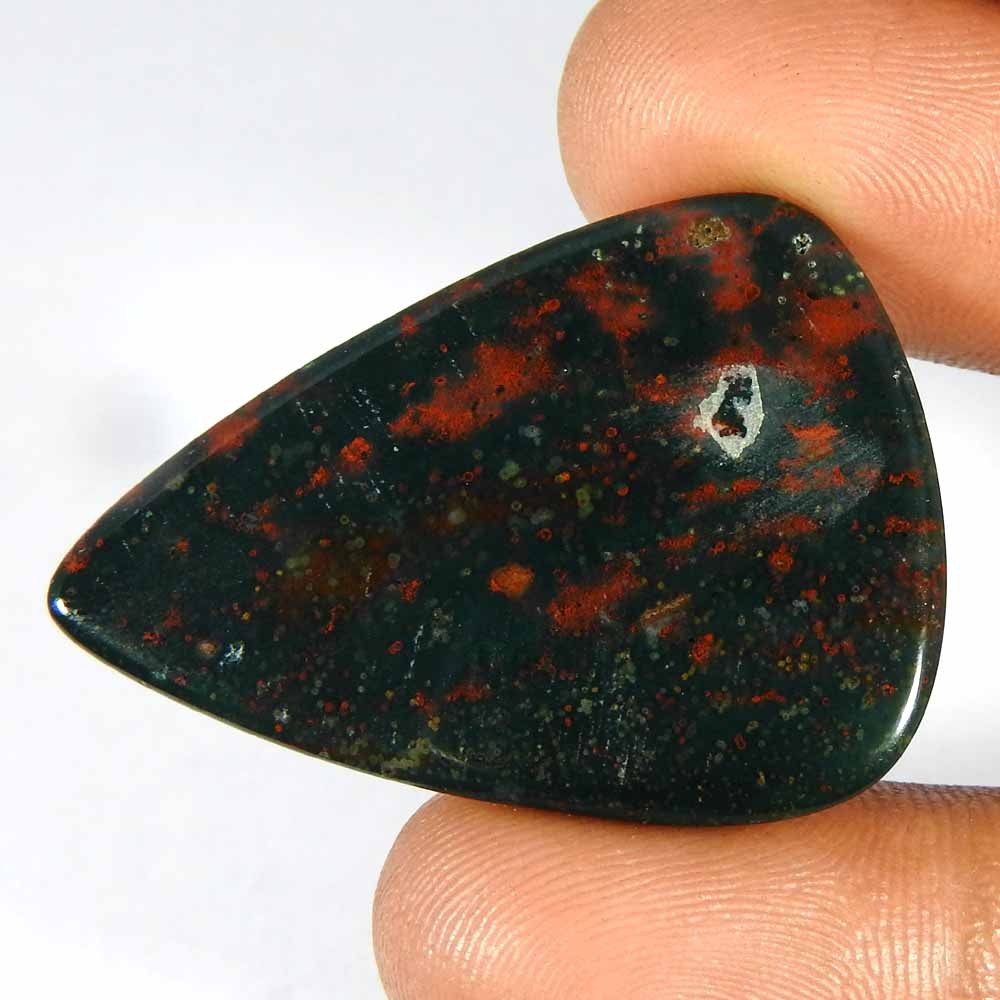 37.25Cts100%Natural top 38x27x5 Blood Stone Oval Cabochon Loose Gemstone
