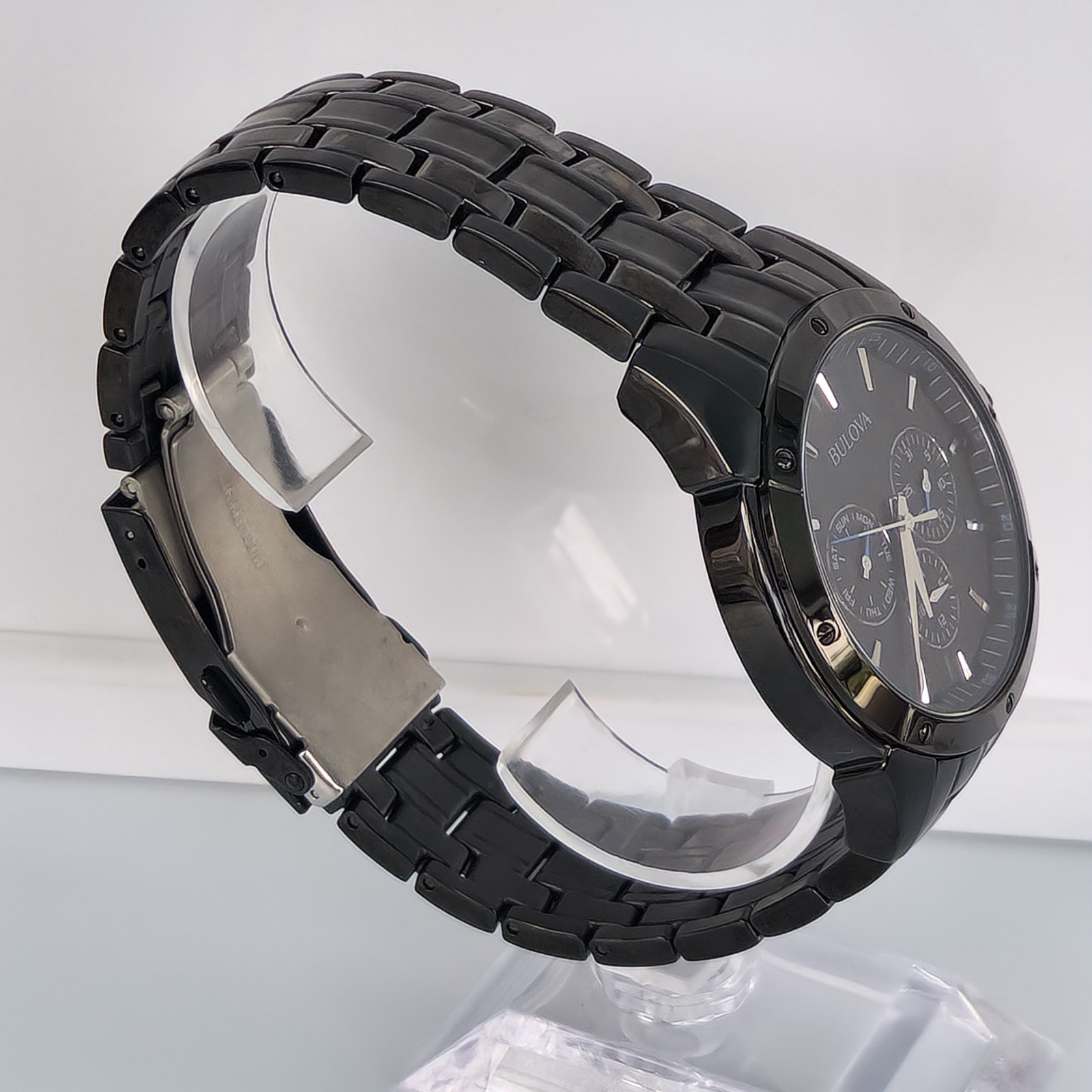 Bulova 98C121 Multifunction Men’s Watch All Black Stainless Steel 43mm